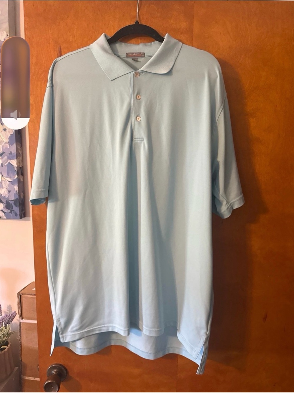 Peter Millar Men's Light Blue Performance Polo